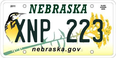 NE license plate XNP223