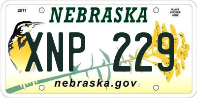NE license plate XNP229