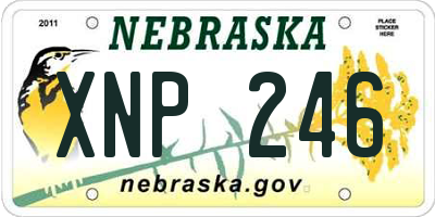 NE license plate XNP246