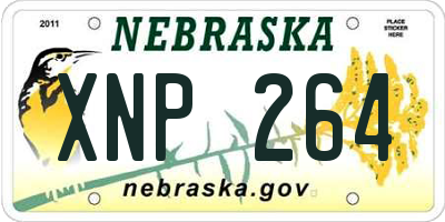 NE license plate XNP264