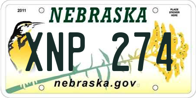 NE license plate XNP274