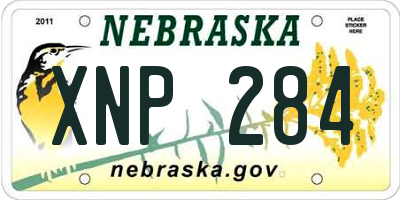NE license plate XNP284