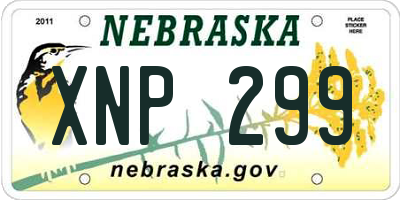 NE license plate XNP299