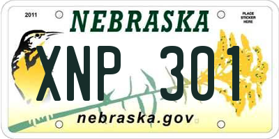 NE license plate XNP301