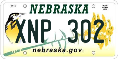 NE license plate XNP302