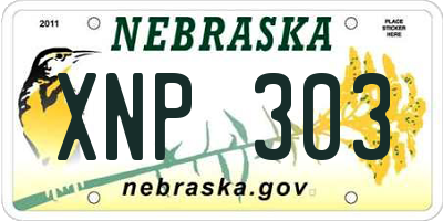 NE license plate XNP303