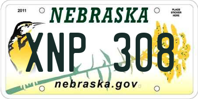 NE license plate XNP308