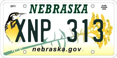 NE license plate XNP313