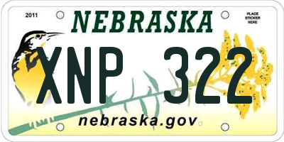 NE license plate XNP322