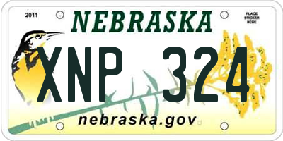 NE license plate XNP324