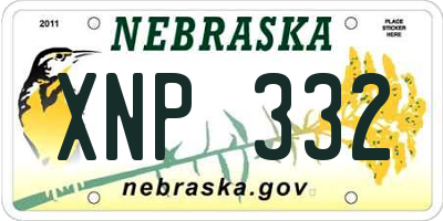 NE license plate XNP332