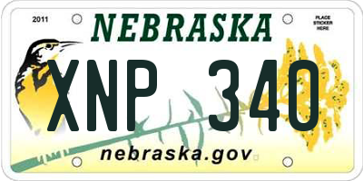 NE license plate XNP340