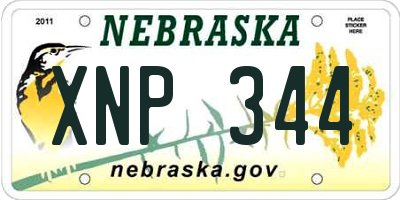 NE license plate XNP344