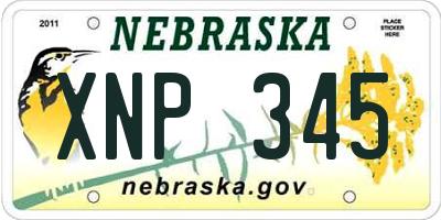 NE license plate XNP345