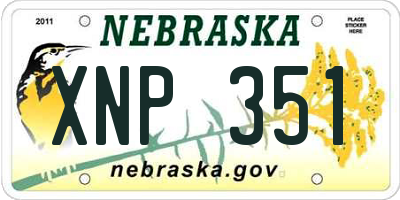 NE license plate XNP351