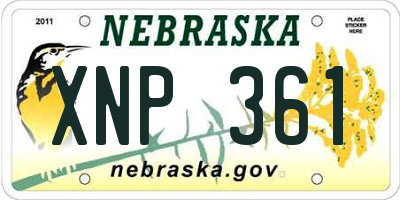 NE license plate XNP361