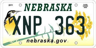 NE license plate XNP363