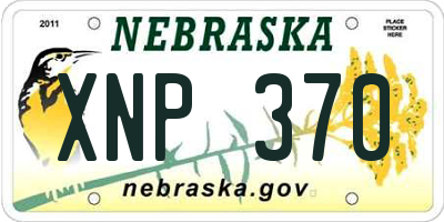 NE license plate XNP370