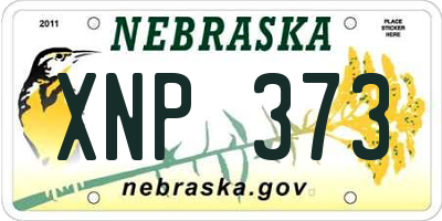 NE license plate XNP373