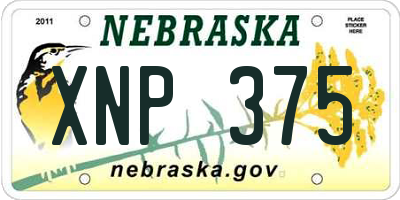 NE license plate XNP375