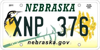 NE license plate XNP376