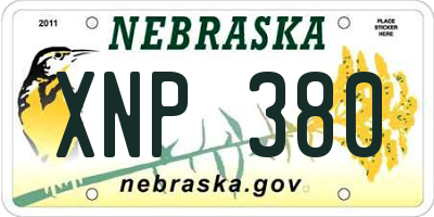 NE license plate XNP380