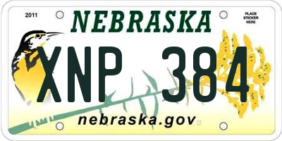 NE license plate XNP384