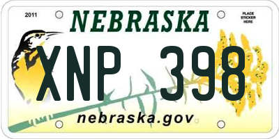 NE license plate XNP398