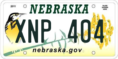 NE license plate XNP404