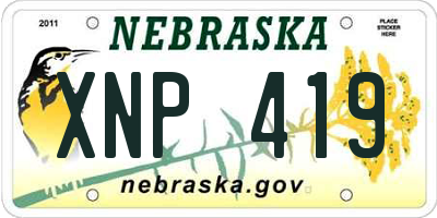 NE license plate XNP419