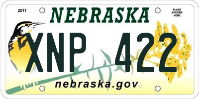 NE license plate XNP422