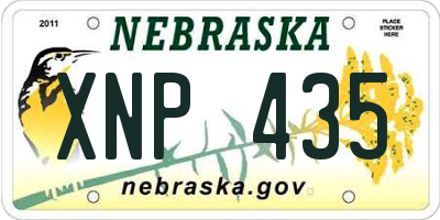 NE license plate XNP435
