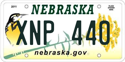 NE license plate XNP440