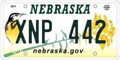NE license plate XNP442