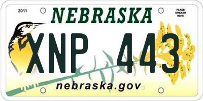 NE license plate XNP443