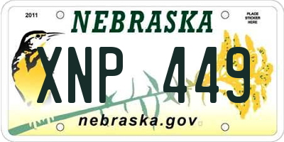 NE license plate XNP449