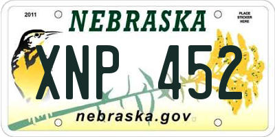 NE license plate XNP452