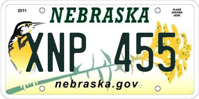 NE license plate XNP455