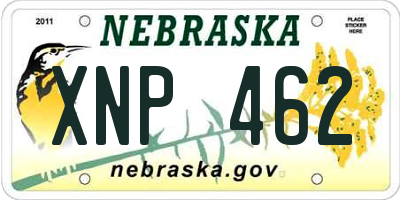 NE license plate XNP462