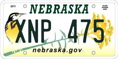 NE license plate XNP475