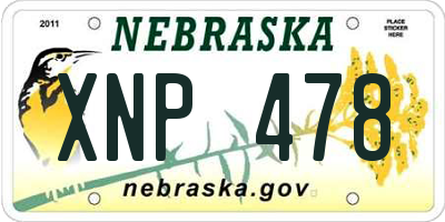 NE license plate XNP478