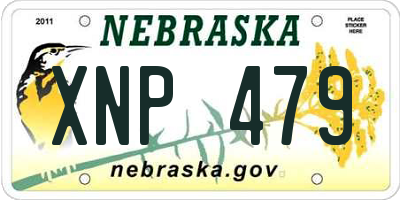 NE license plate XNP479