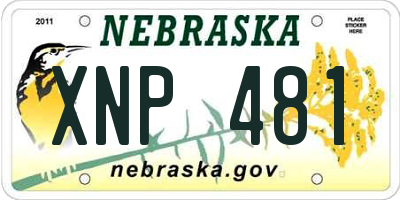 NE license plate XNP481