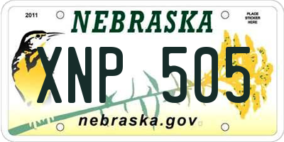 NE license plate XNP505