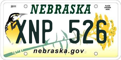 NE license plate XNP526