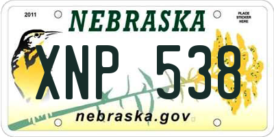 NE license plate XNP538