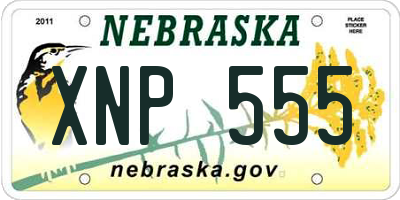 NE license plate XNP555