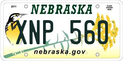 NE license plate XNP560