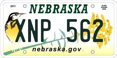 NE license plate XNP562