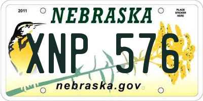 NE license plate XNP576